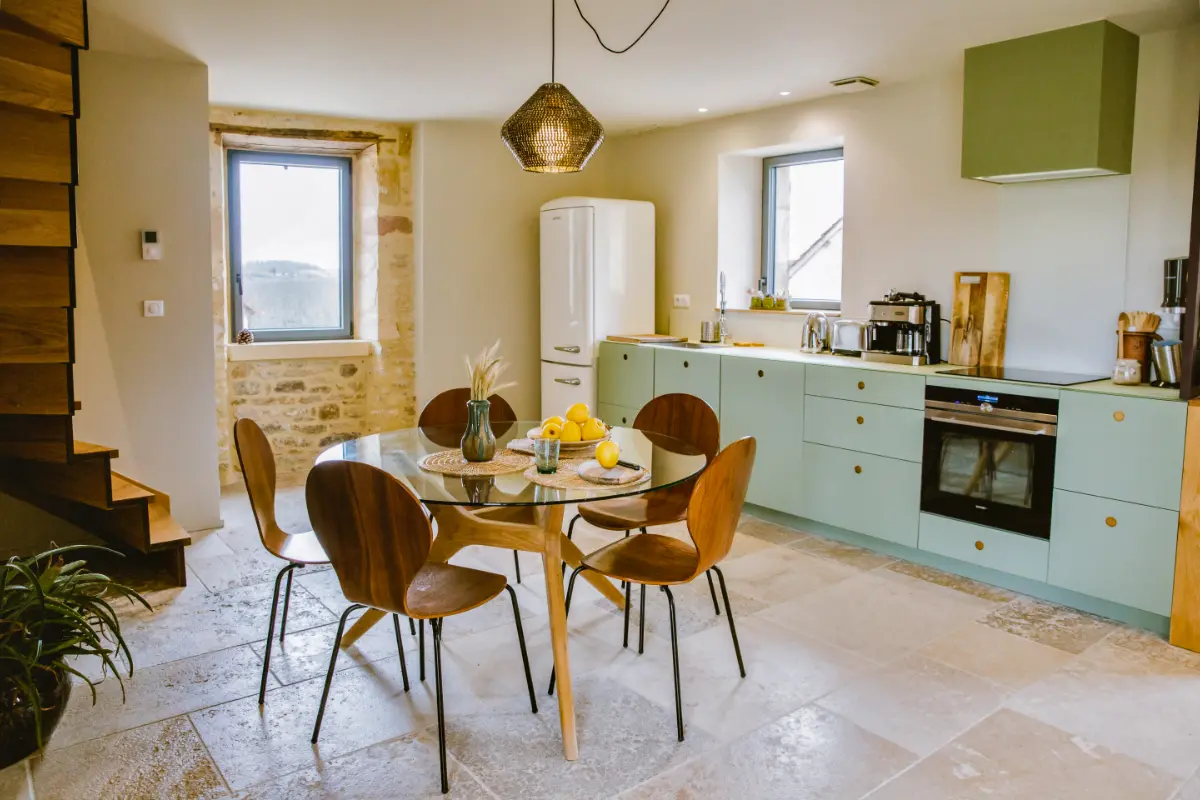 Cuisine du gîte Les Marronniers des Maisons de Salon pour 5 personnes